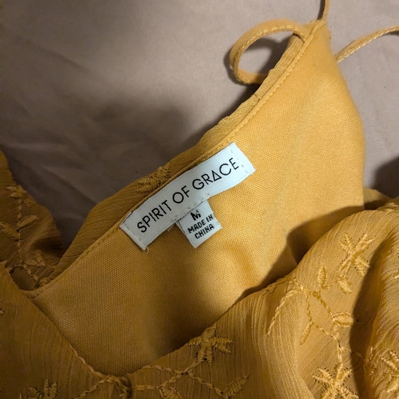 Marigold Embroidered Midi Dress - Size M - Picture 3 of 3